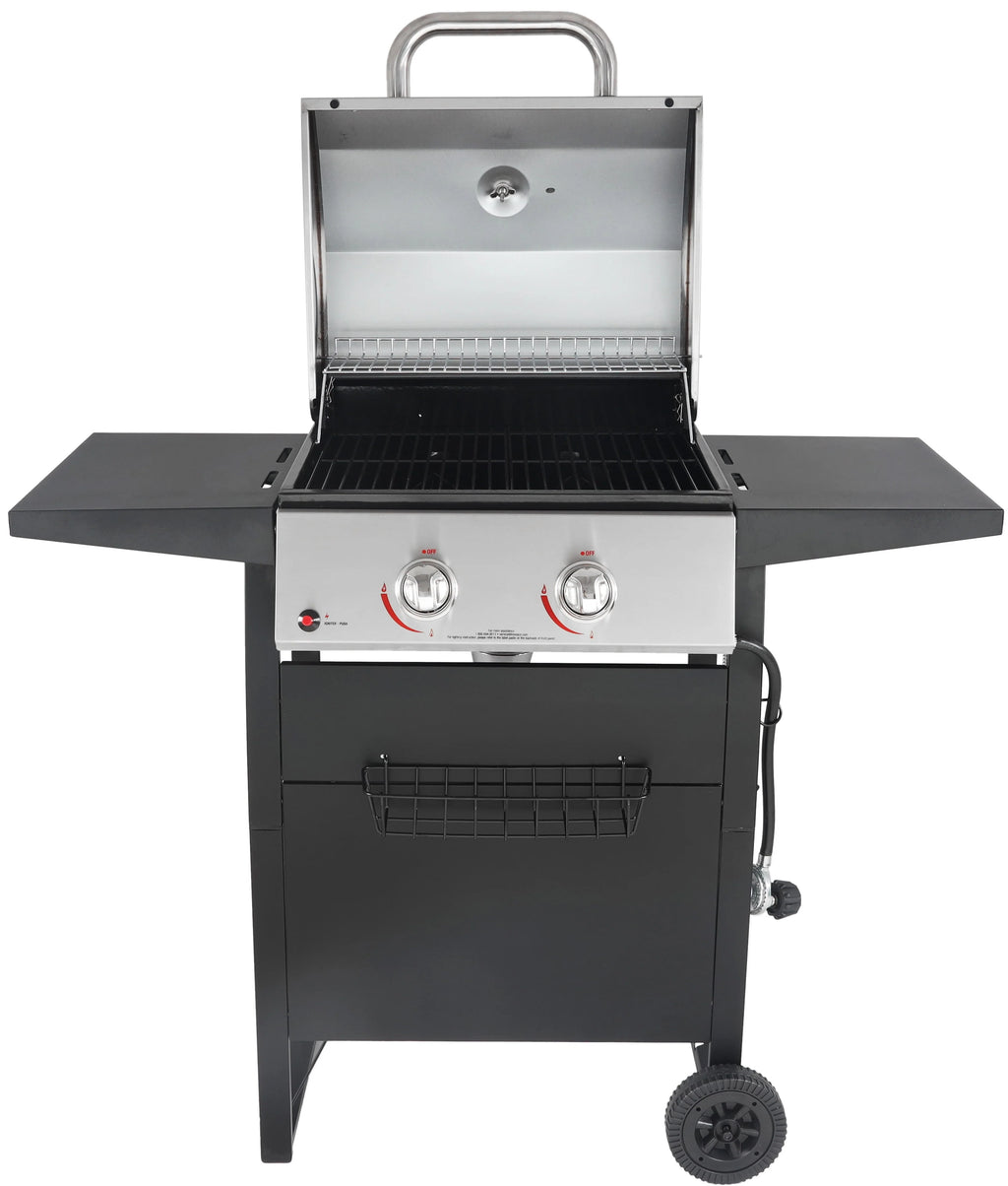 2-Burner Propane Gas Grill, Stainless and Black L877