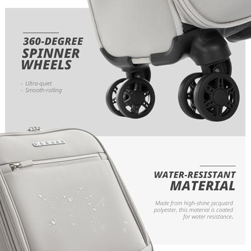 Navy 14-Inch Softside Underseat Carry On Luggage with Wheels D5440