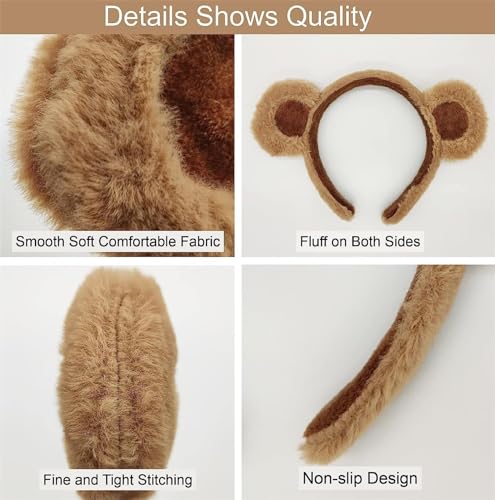 Deer Antler Headband 4 Pack Fluffy Reindeer Antlers H275
