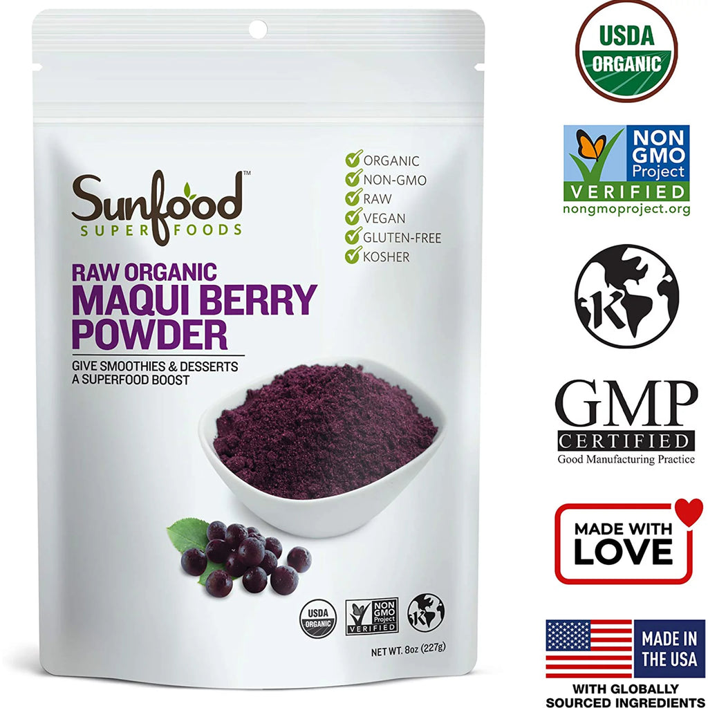 8 oz Raw Organic Maqui Berry Powder P4225