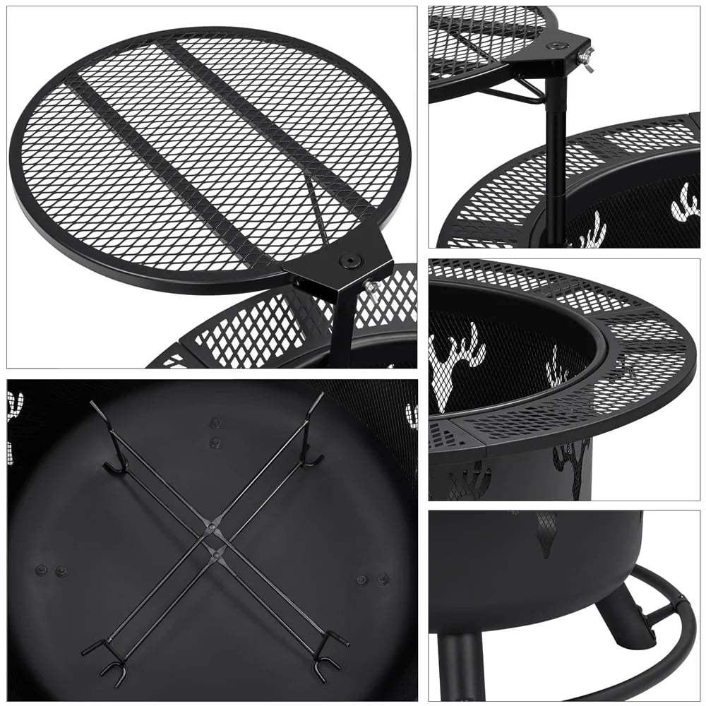 32” Round Wood Burning Fire Pit K359