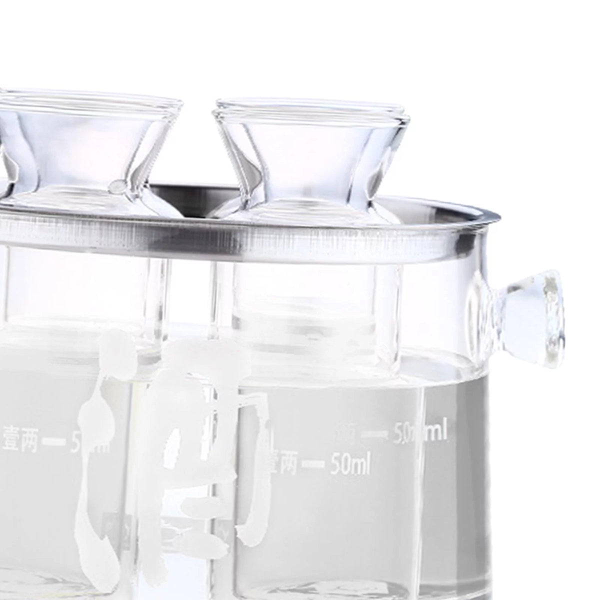Glass Sake Decanter Bottle 16cmx14.5cmx11.6cm P9276