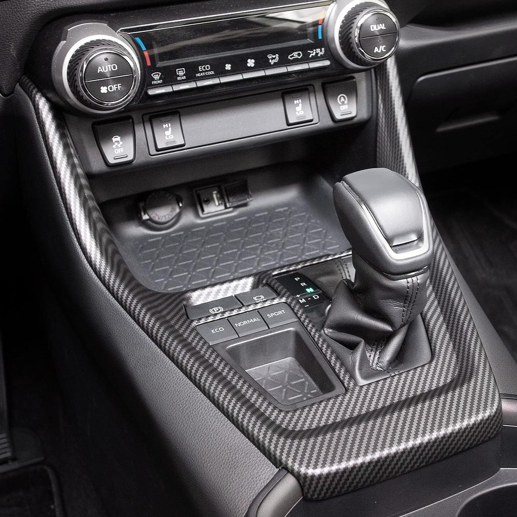 Carbon Fiber Gear Shift Box Panel Trim Cup Holder Cover O250368