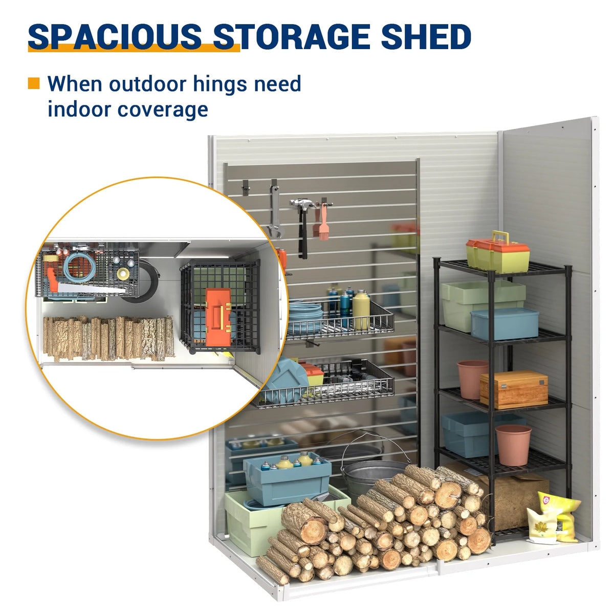 5x3 FT Resin Outdoor Storage Shed M2103
