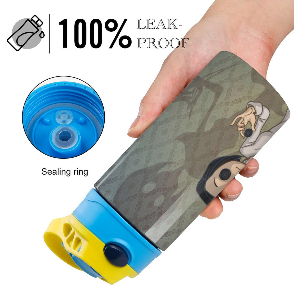 Insulated Stainless Steel Water Bottle with Straw U896061