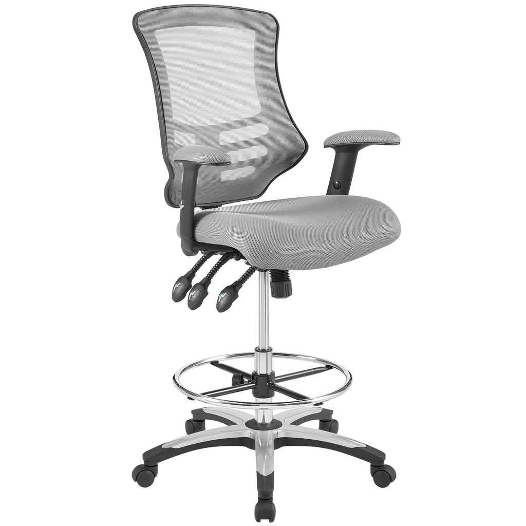 Gray Mesh Drafting Chair U456