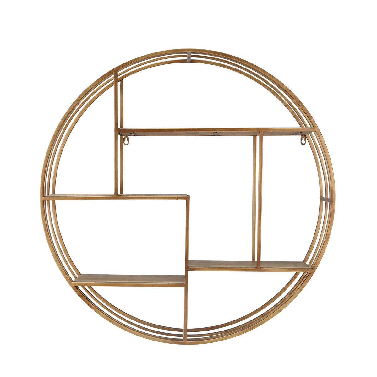 Round 31.5x22 Wood / Metal Wallshelf P919
