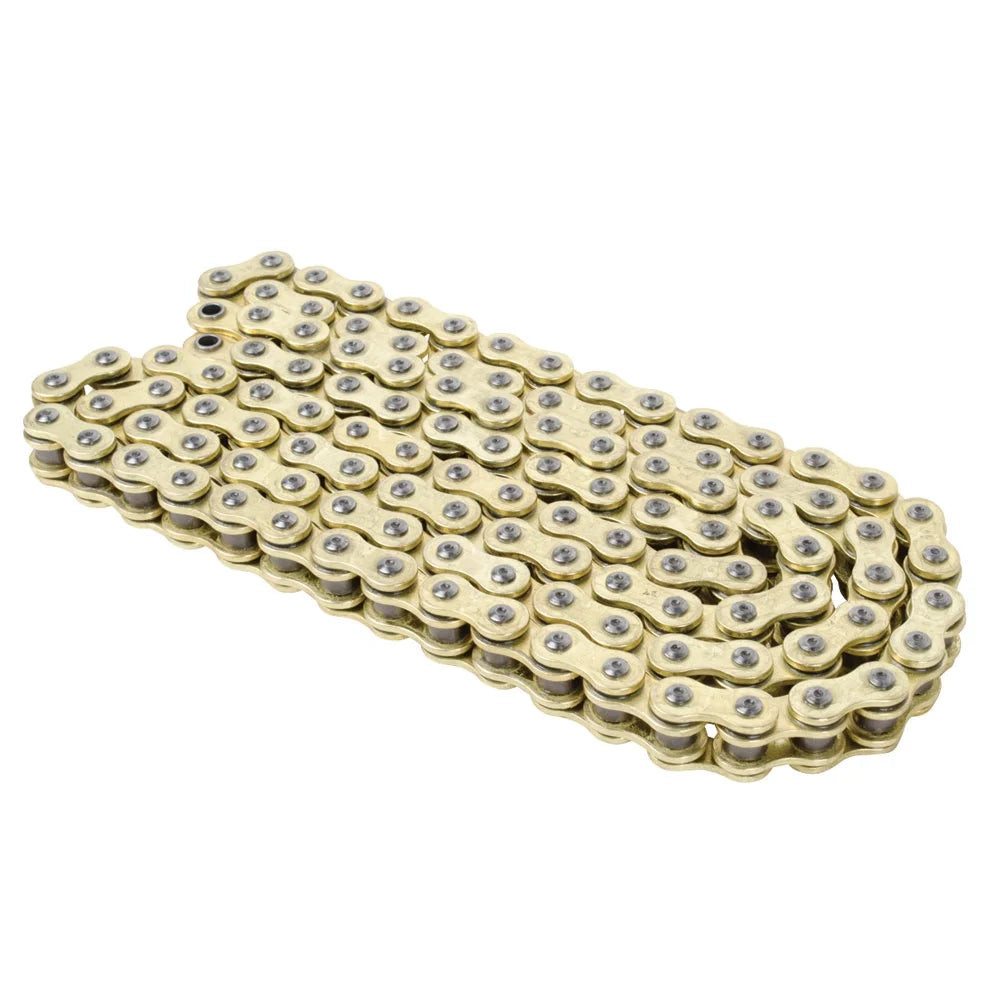 520 X 96 Gold Plated X-Ring Motorbike Chain with Master Link V6344