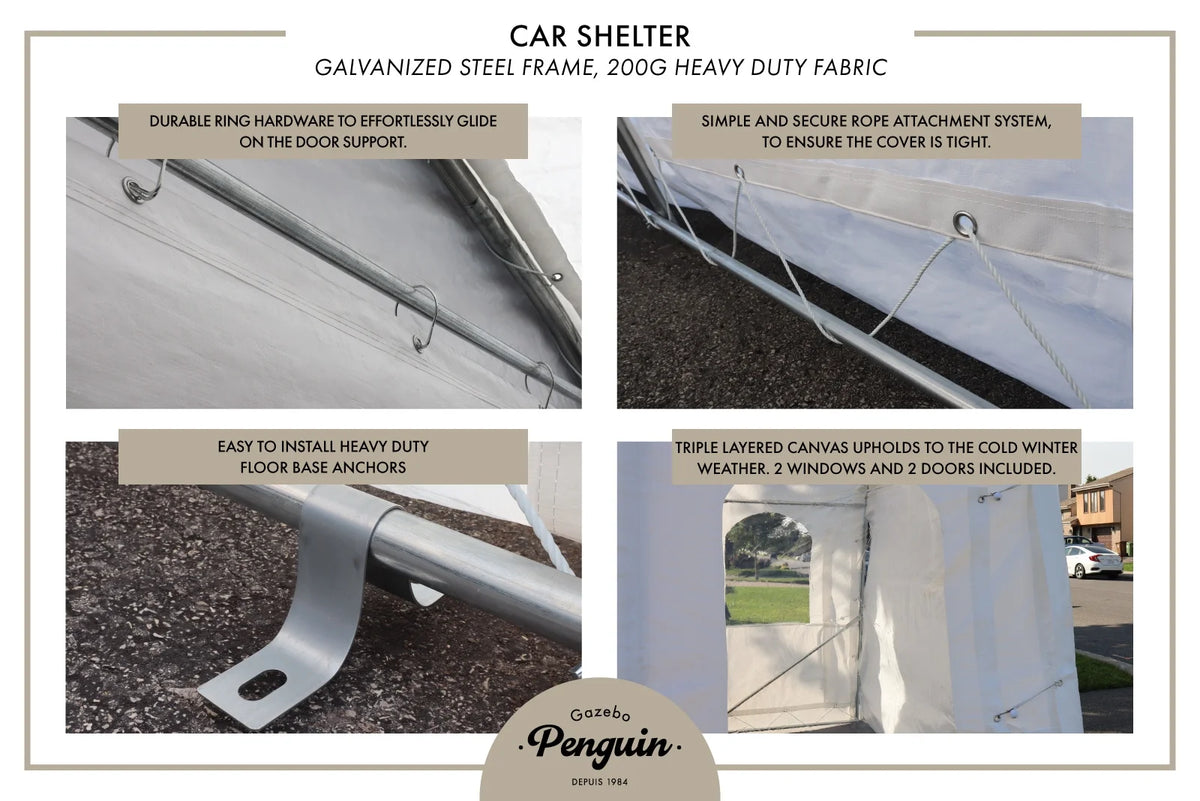 Double Car Shelter 18 ft x 20 ft G396858