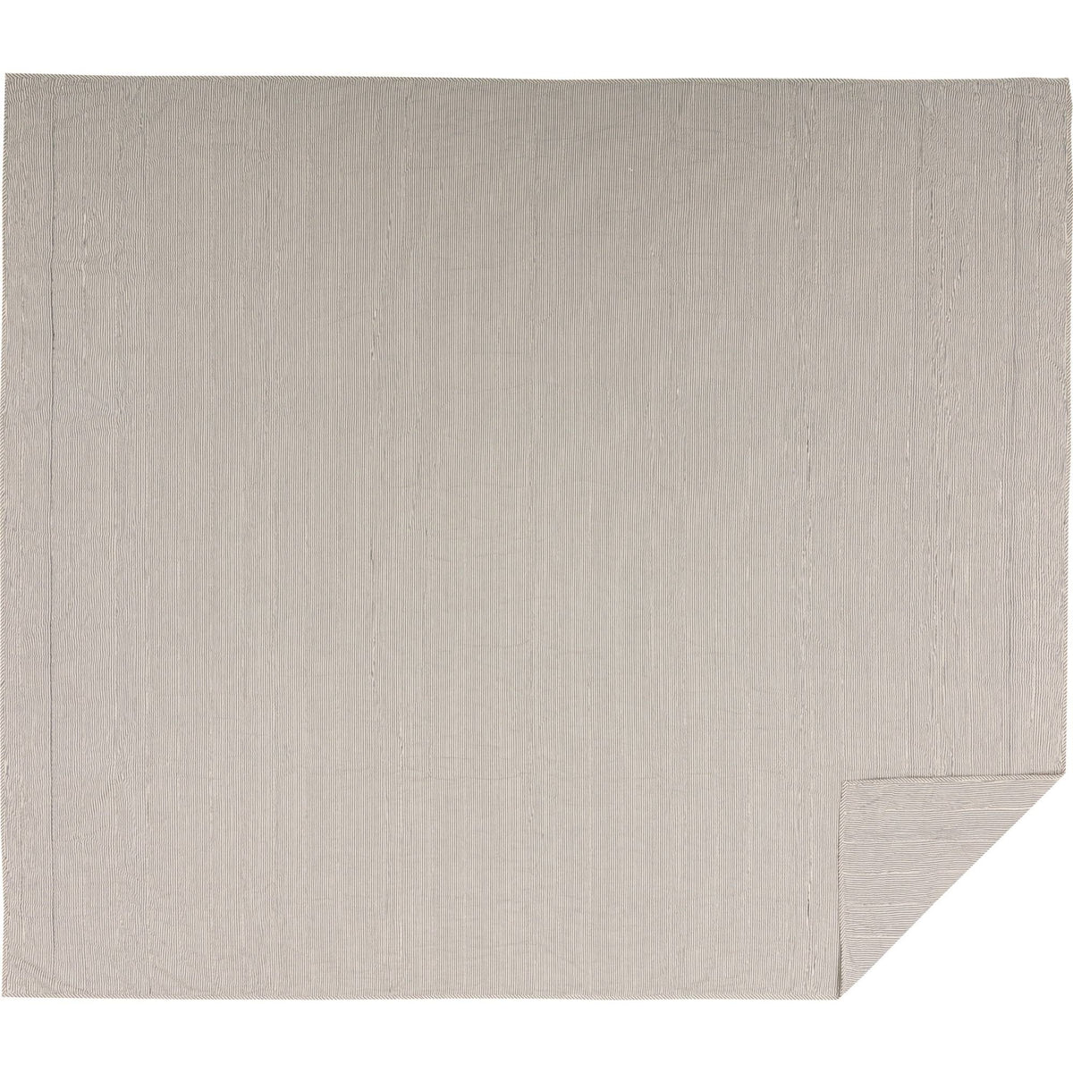Blue Ticking Stripe Queen Quilt Coverlet U91668