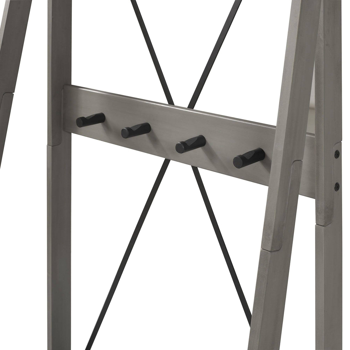 Grey Solid Wood Hall Tree C7826