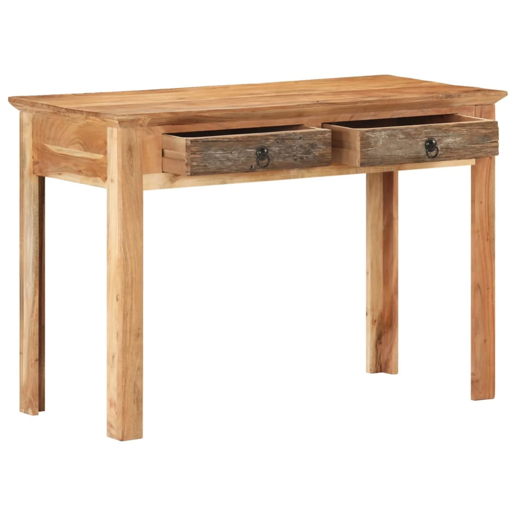 Reclaimed Wood Writing Desk with 2 Storage Drawers T168785
