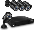 5MP 4CH Wired Security Camera System DVR, 4PCS 1080P Waterproof Outdoor Cameras P182
