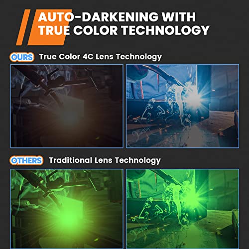 Auto Darkening Welding Helmet with 4 Arc Sensor P417