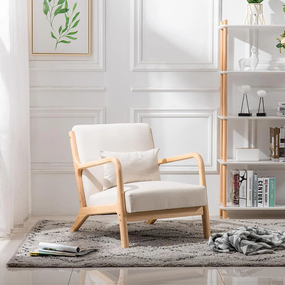 Beige Fabric Single Sofa S46162