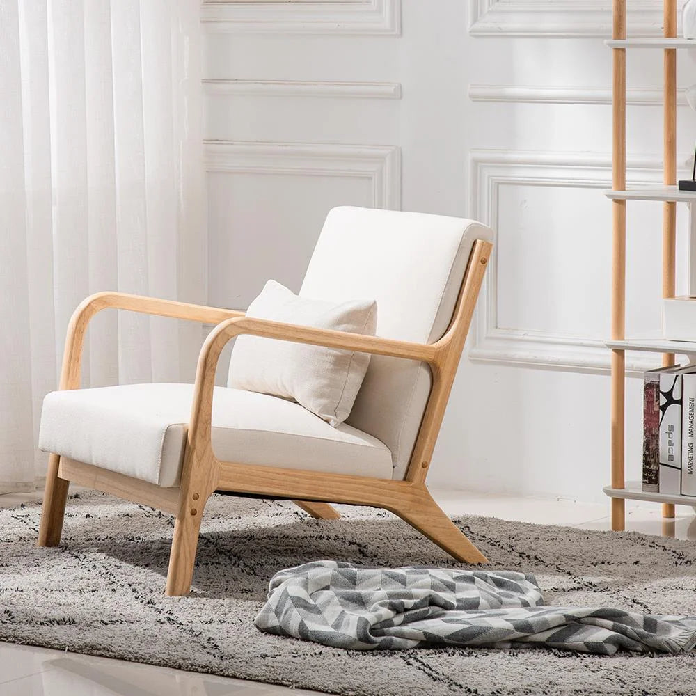 Beige Fabric Single Sofa S46162