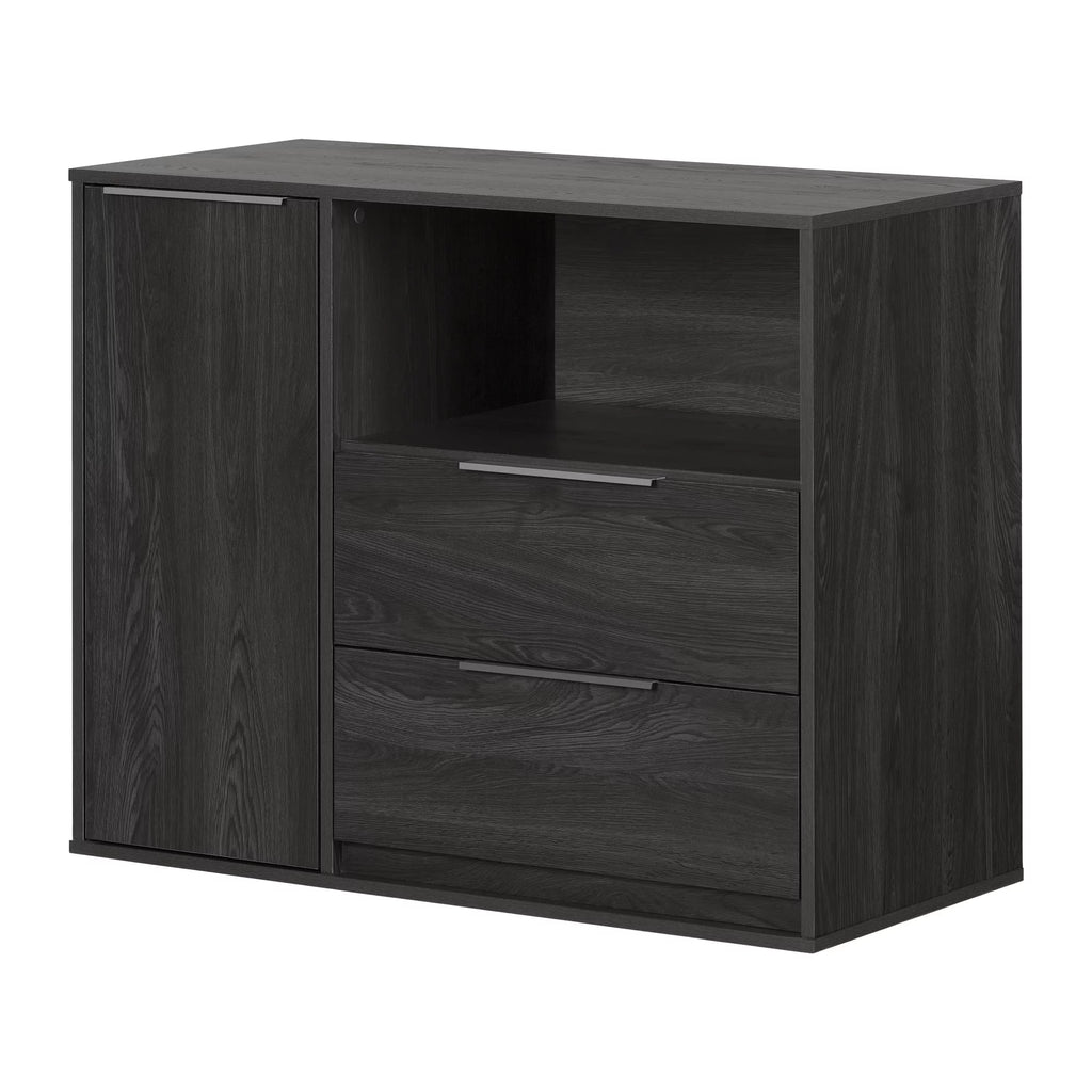 Contemporary 2 Drawer Gray Oak Chest U694