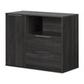 Contemporary 2 Drawer Gray Oak Chest U694
