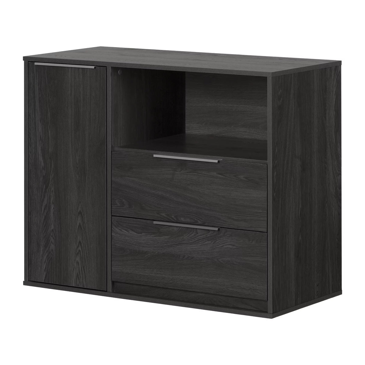 Contemporary 2 Drawer Gray Oak Chest U694