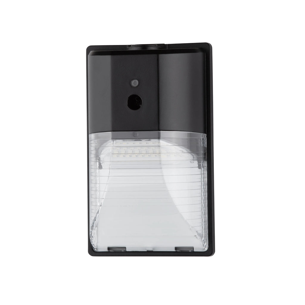 Direct Wire Pak Light with Clear Lens Cover, Dusk to Dawn, Black, 2000 Lumens, 120V M885