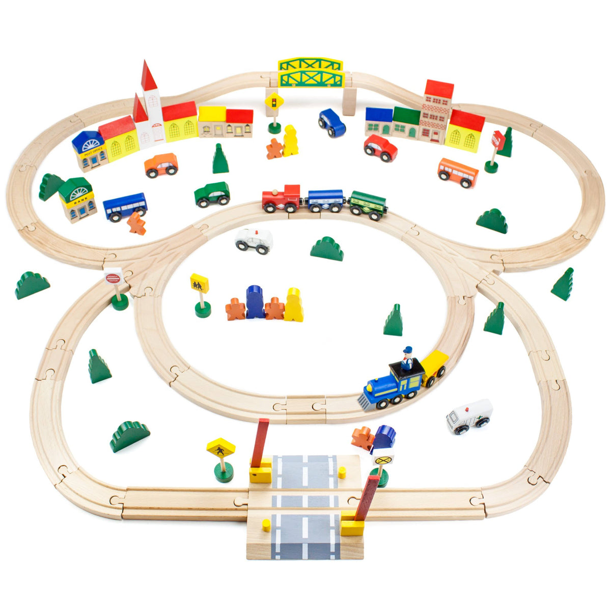 100 Piece Wooden Train Set K38081