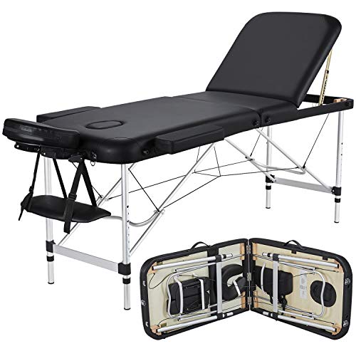 Black 28 Inch Wide Adjustable Folding Massage Table K2234