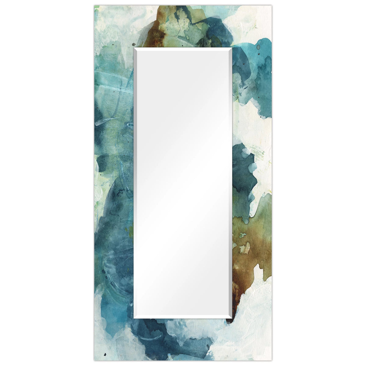 Blue Sky Rectangular Beveled Mirror Tempered Art Glass 72" x 36" T714