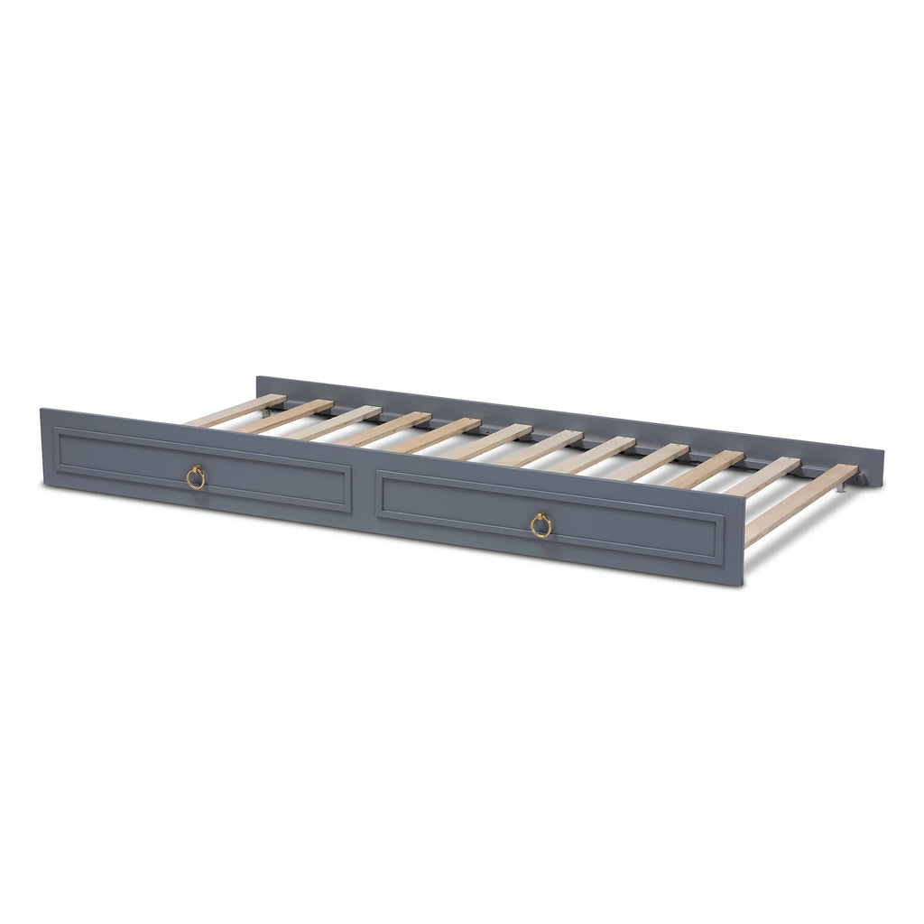 Gray Finished Wood Twin Size Trundle Y130