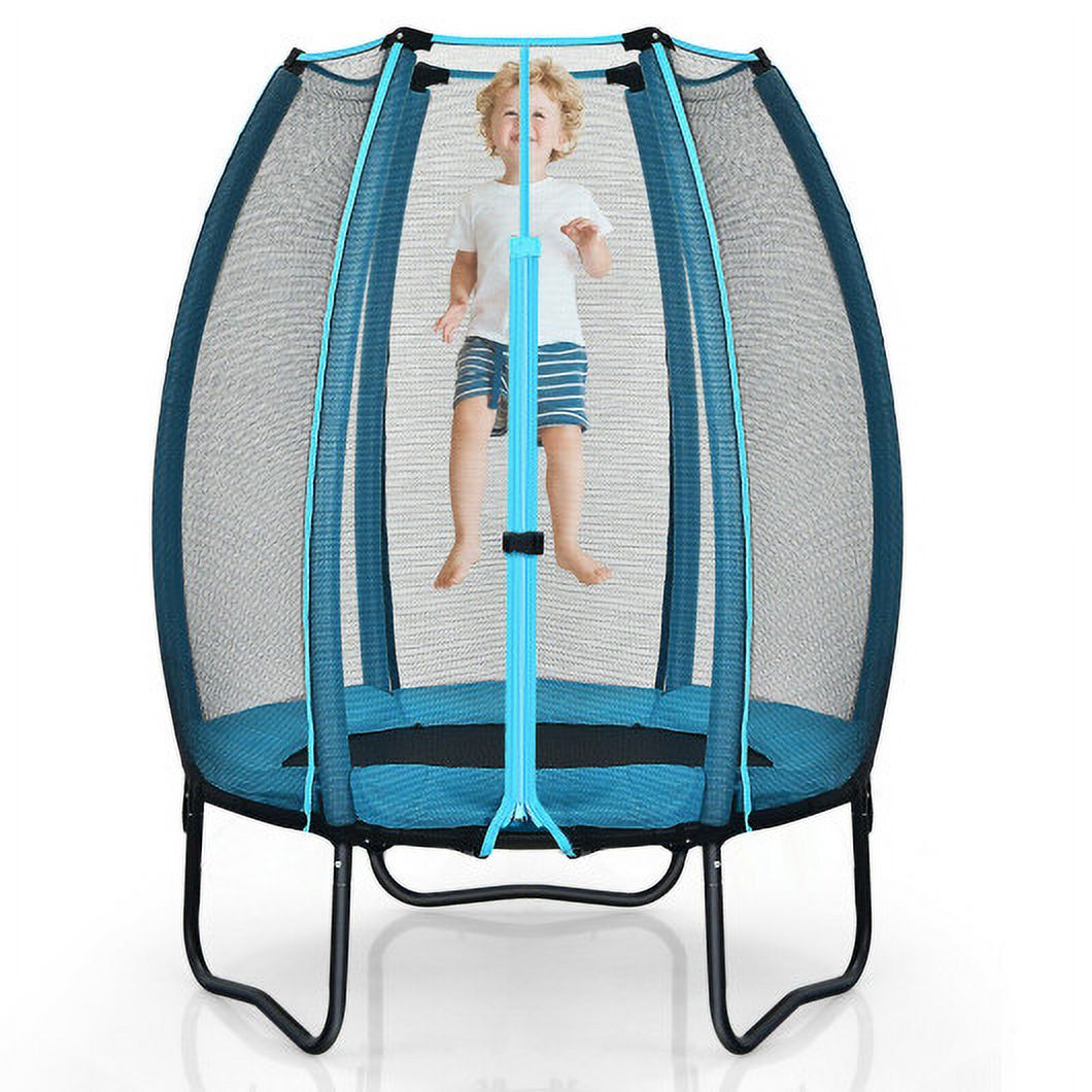 Blue Kids Trampoline with Enclosure Net R22092