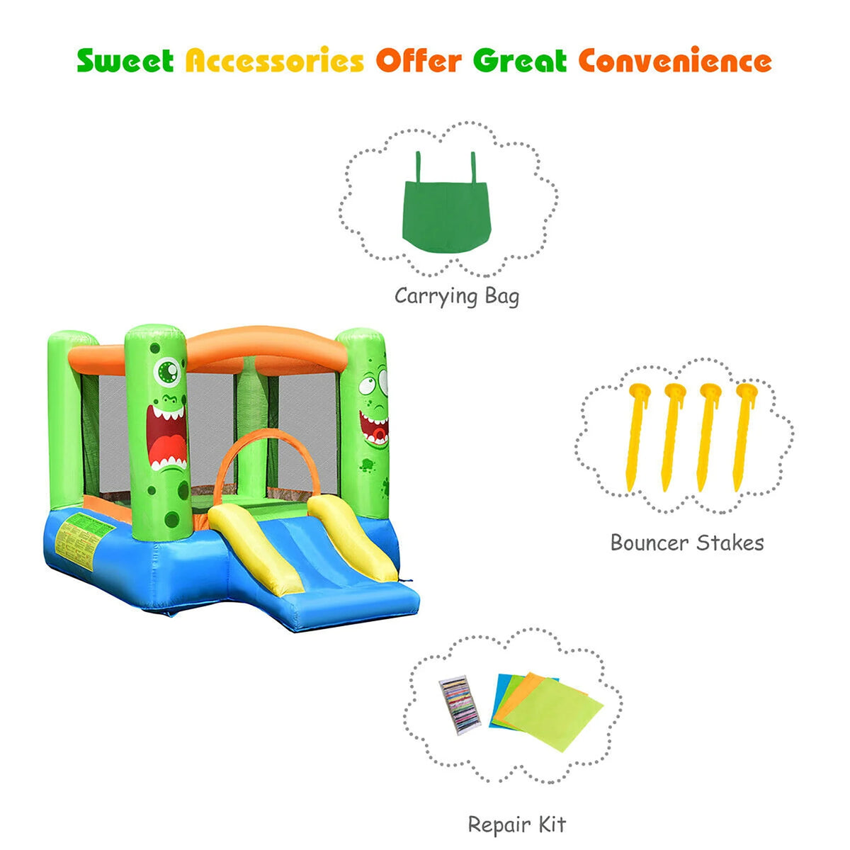 Inflatable Bounce House with Slide P2419