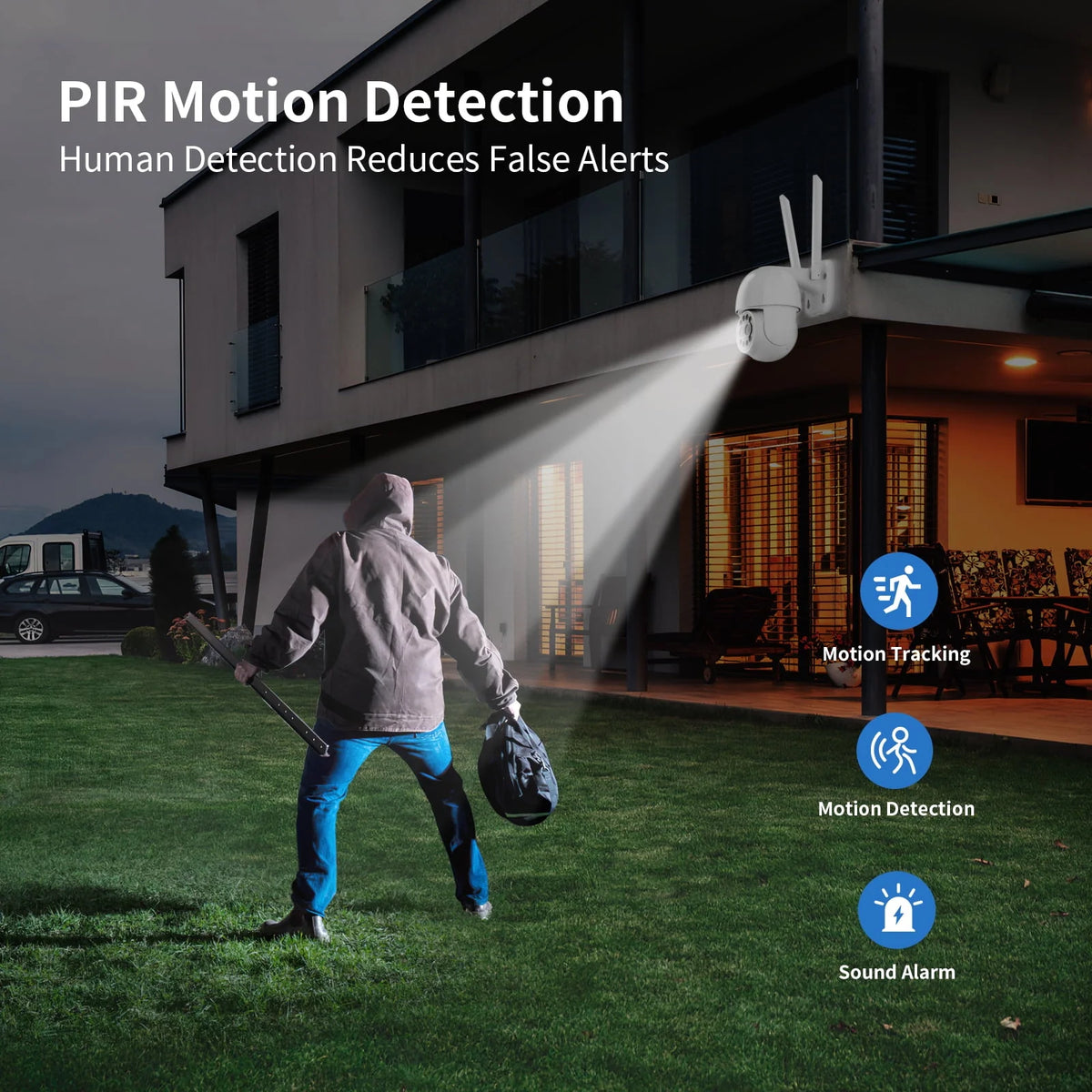 4MP Wireless Wifi Security Camera Outdoor with Full Color Night Vision G3859
