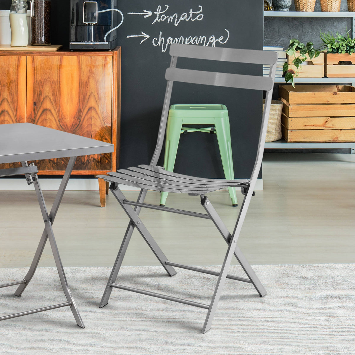 Silver Side Chairs (Set of 2) I648