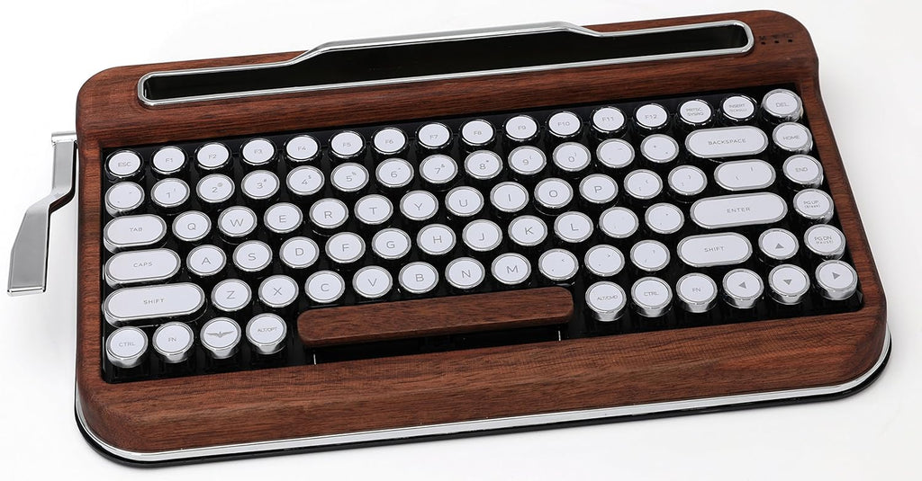 White Chrome Keycap Bluetooth Keyboard X800