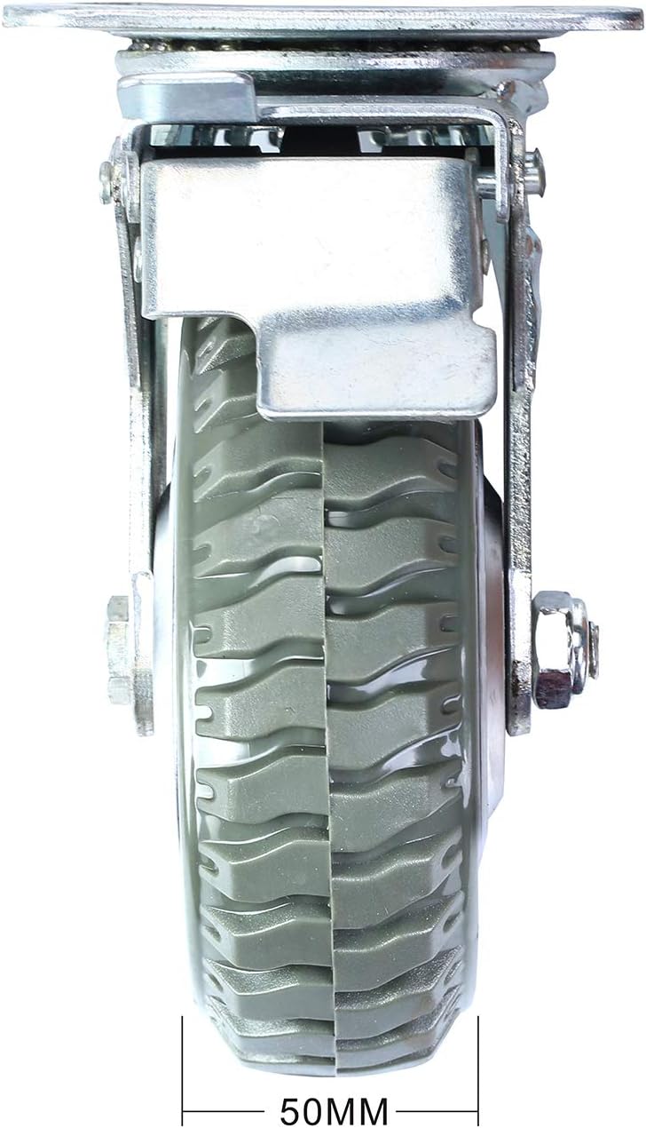 6 Inch Rubber Swivel Caster Wheels 4PCS S99251