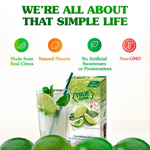 100 Packets Sugar Free Lime Water Flavoring Powder Packets L922