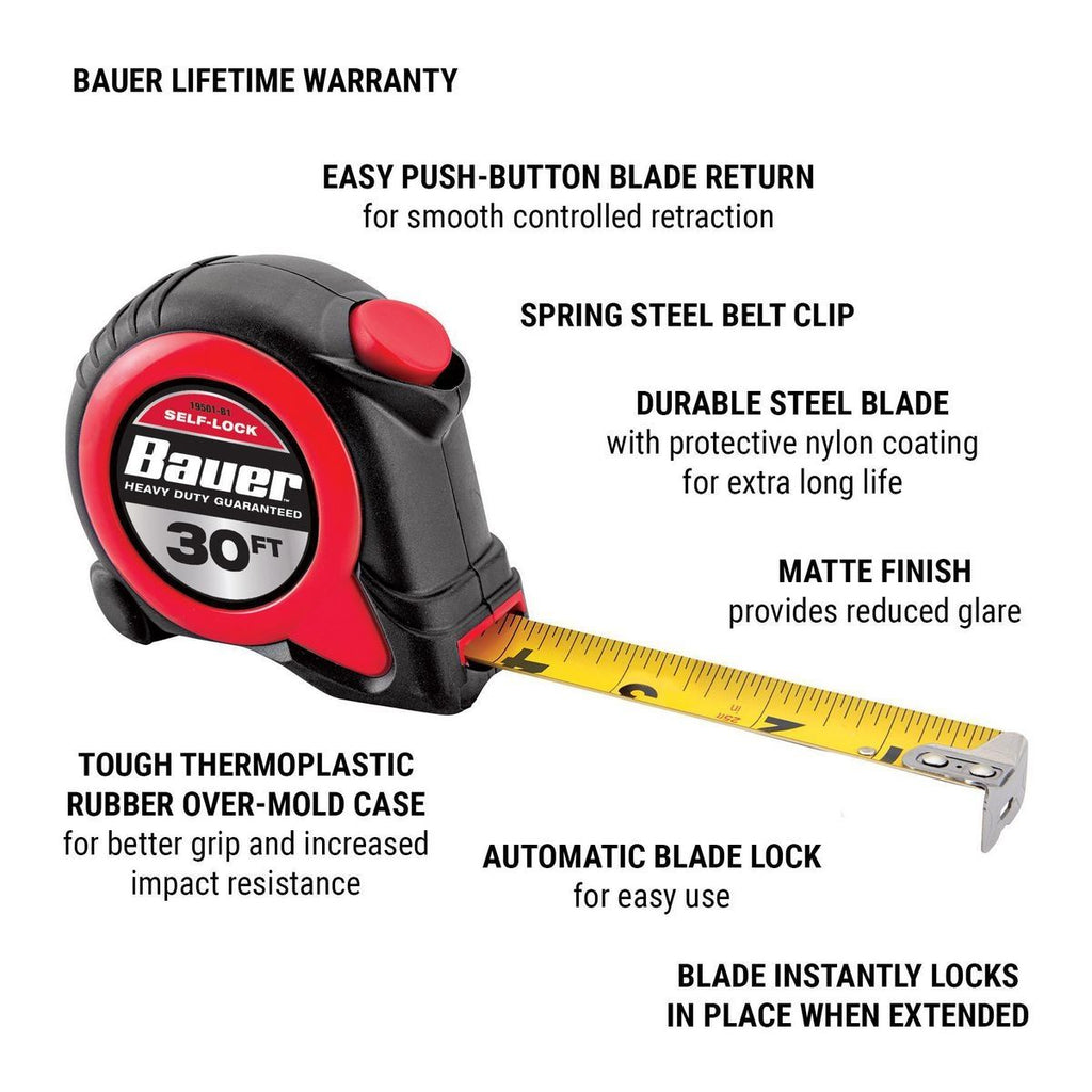 30 ft. x 1 in. Self-Locking Tape Measure S265770