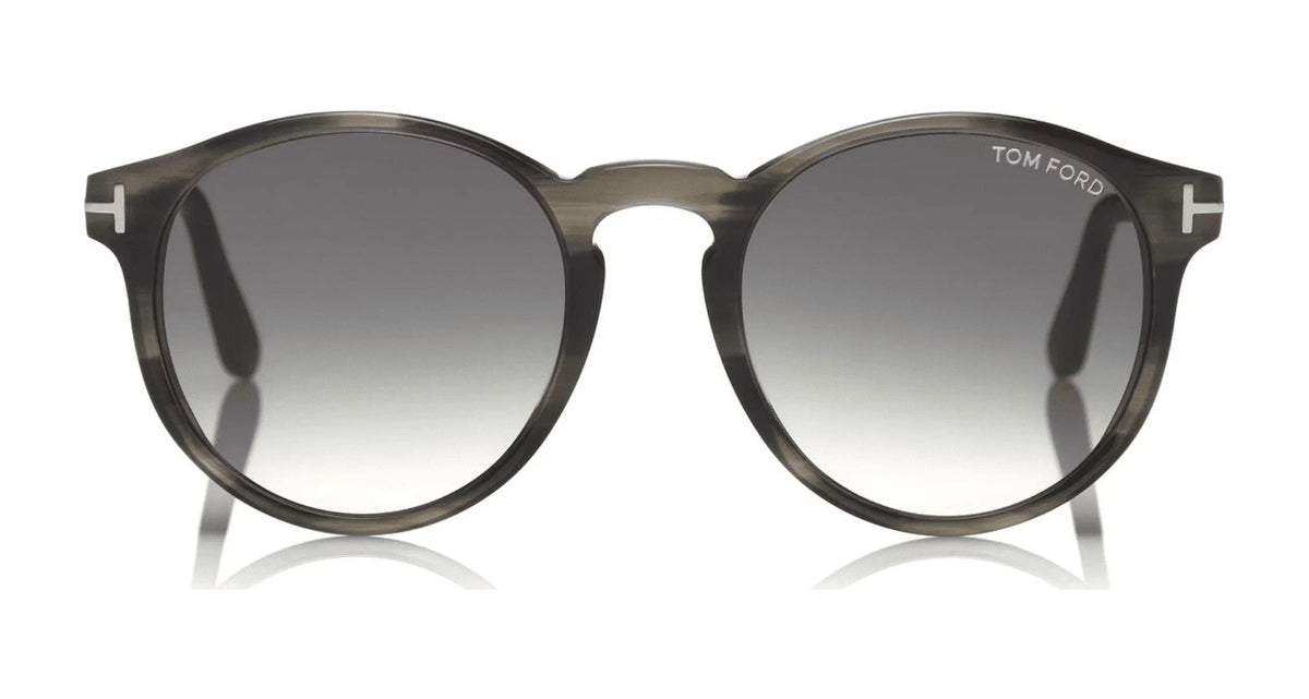 Shiny Striped Grey Sunglasses W96981