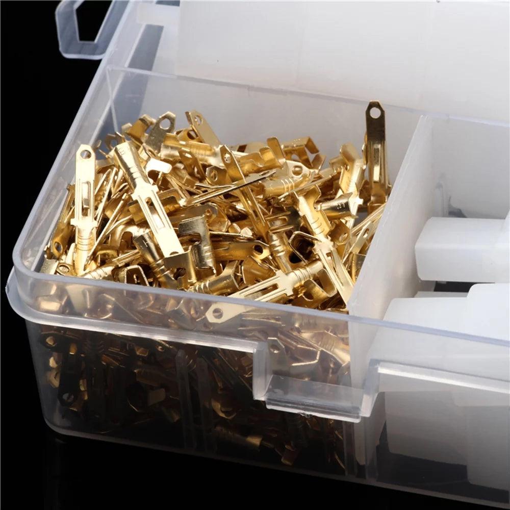 580 PCS 2.8mm 2 3 4 6 9 Pin Wire Cable Connector Terminal with Storage Box N957