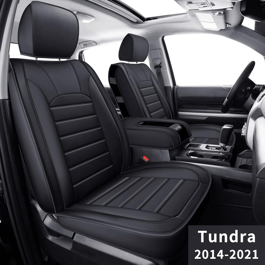 Black & Blue Faux Leather Full Set Seat Covers O300771