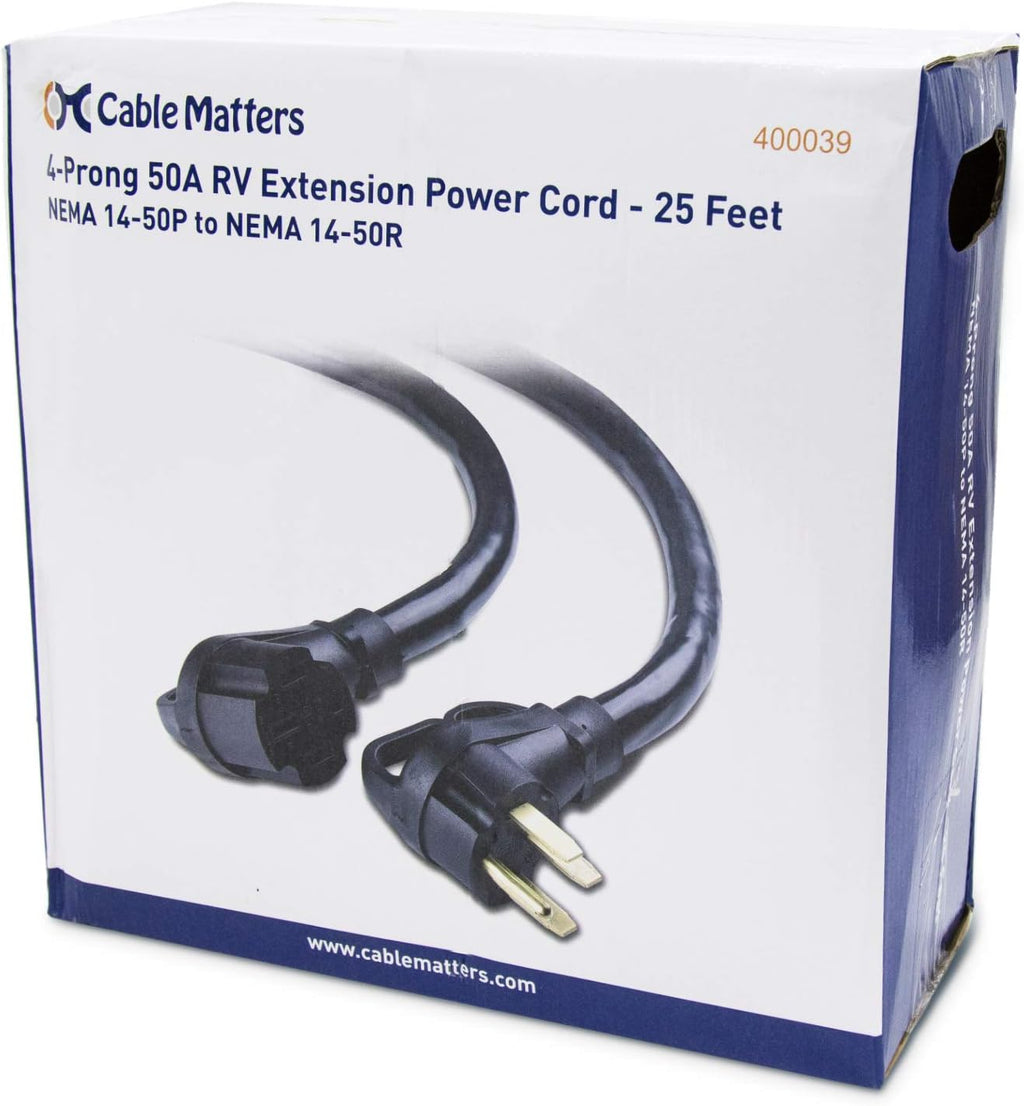 50 AMP RV Extension Cord 15 ft with Carry Strap K963