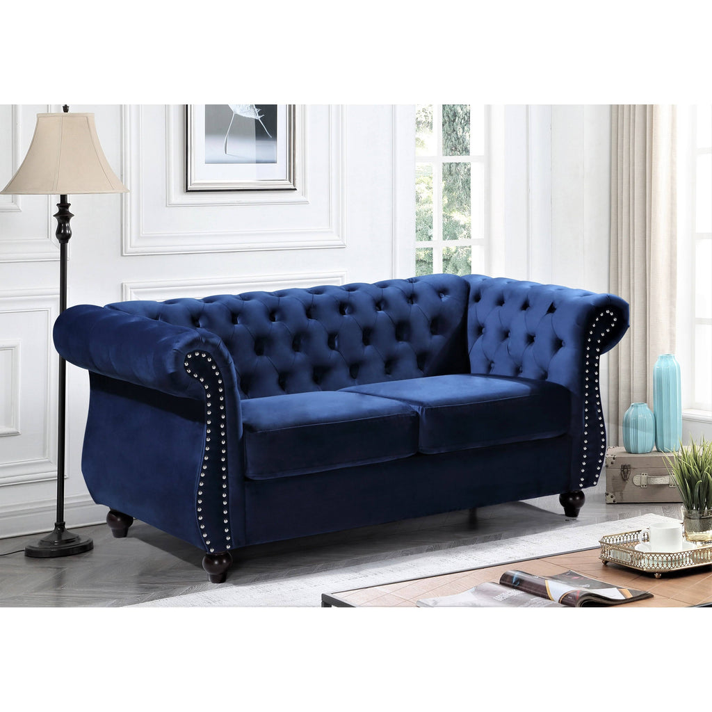 Pink Chesterfield Loveseat U393