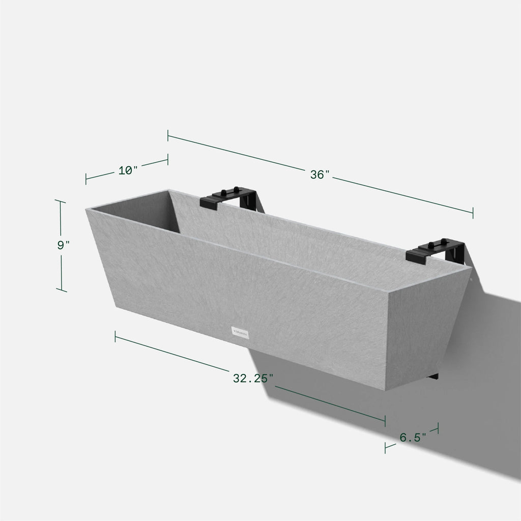 36" Plastic Railing Planter W941780