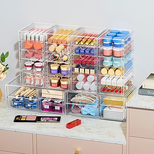 16 Drawer Clear Makeup Organizer P2009