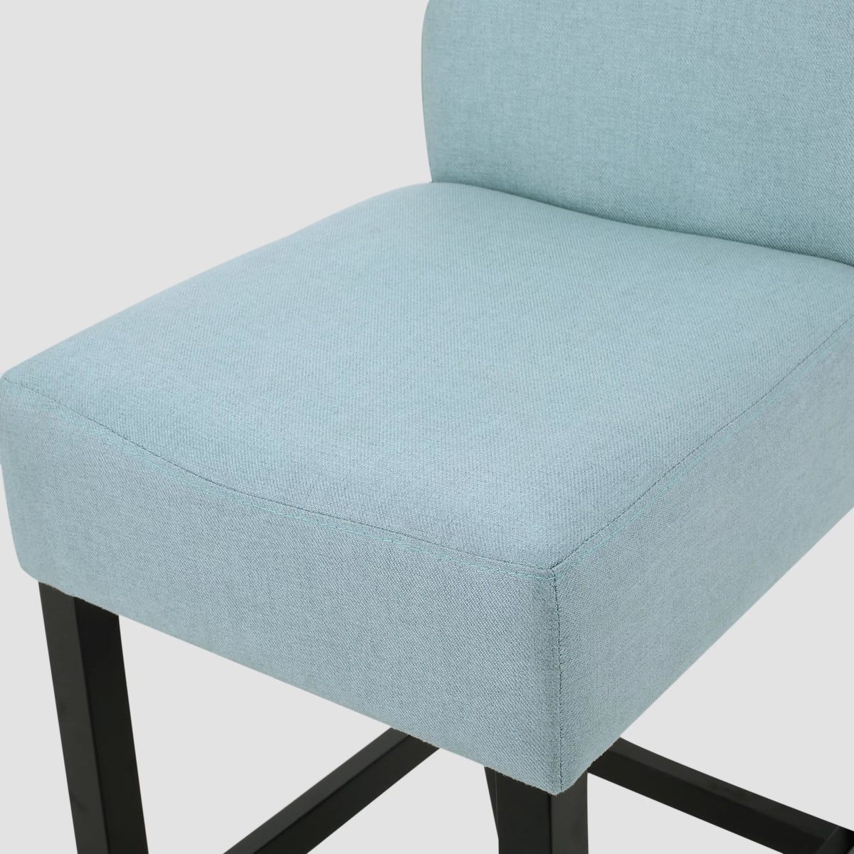 Light Blue Fabric Barstool Set of 2 N570