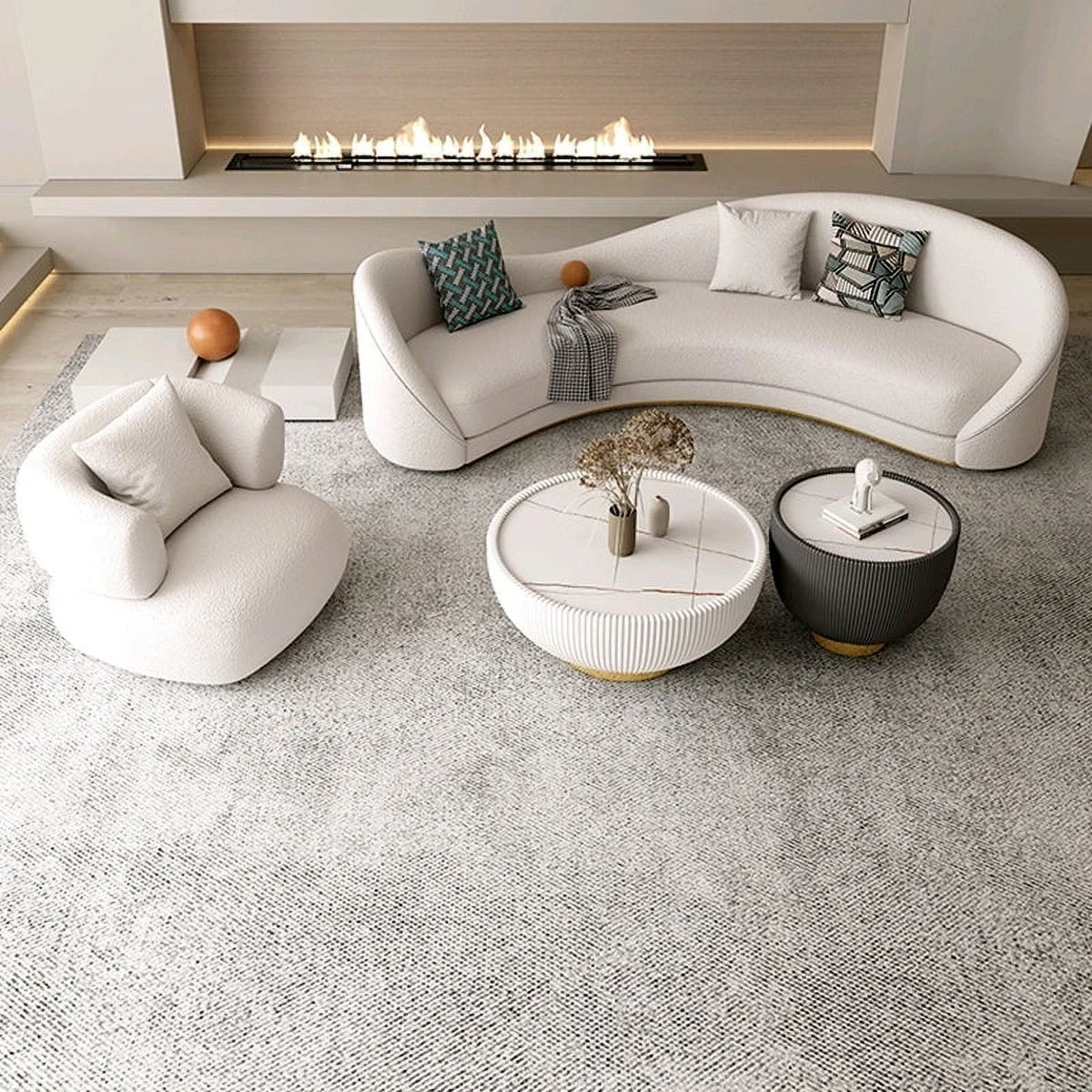 White European Minimalist Arm Sofa N429146
