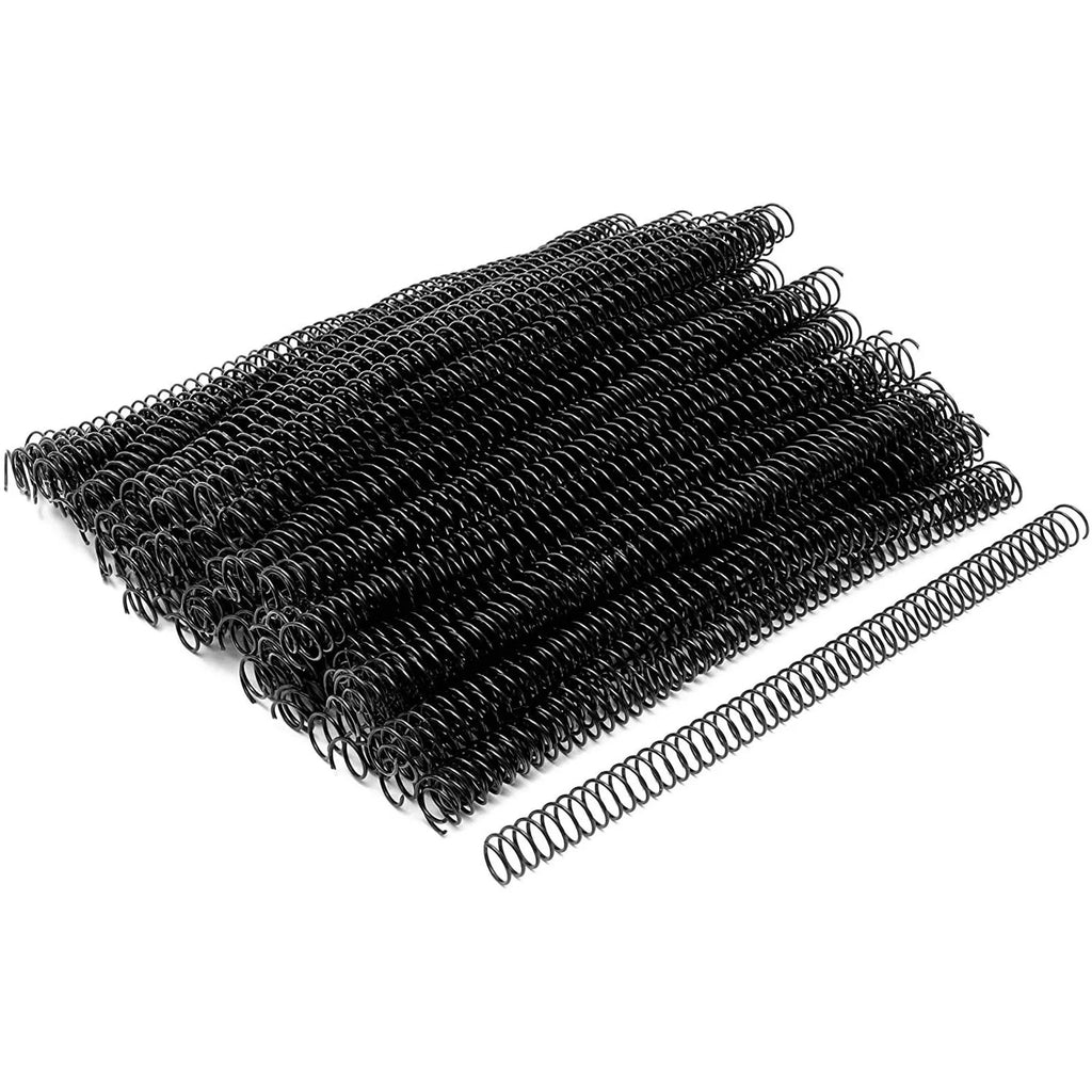 Black Spiral Binding Coils, Plastic Spines for 110 Sheets (12 in, 14mm, 4:1 Pitch, 100 Pack) Z5510
