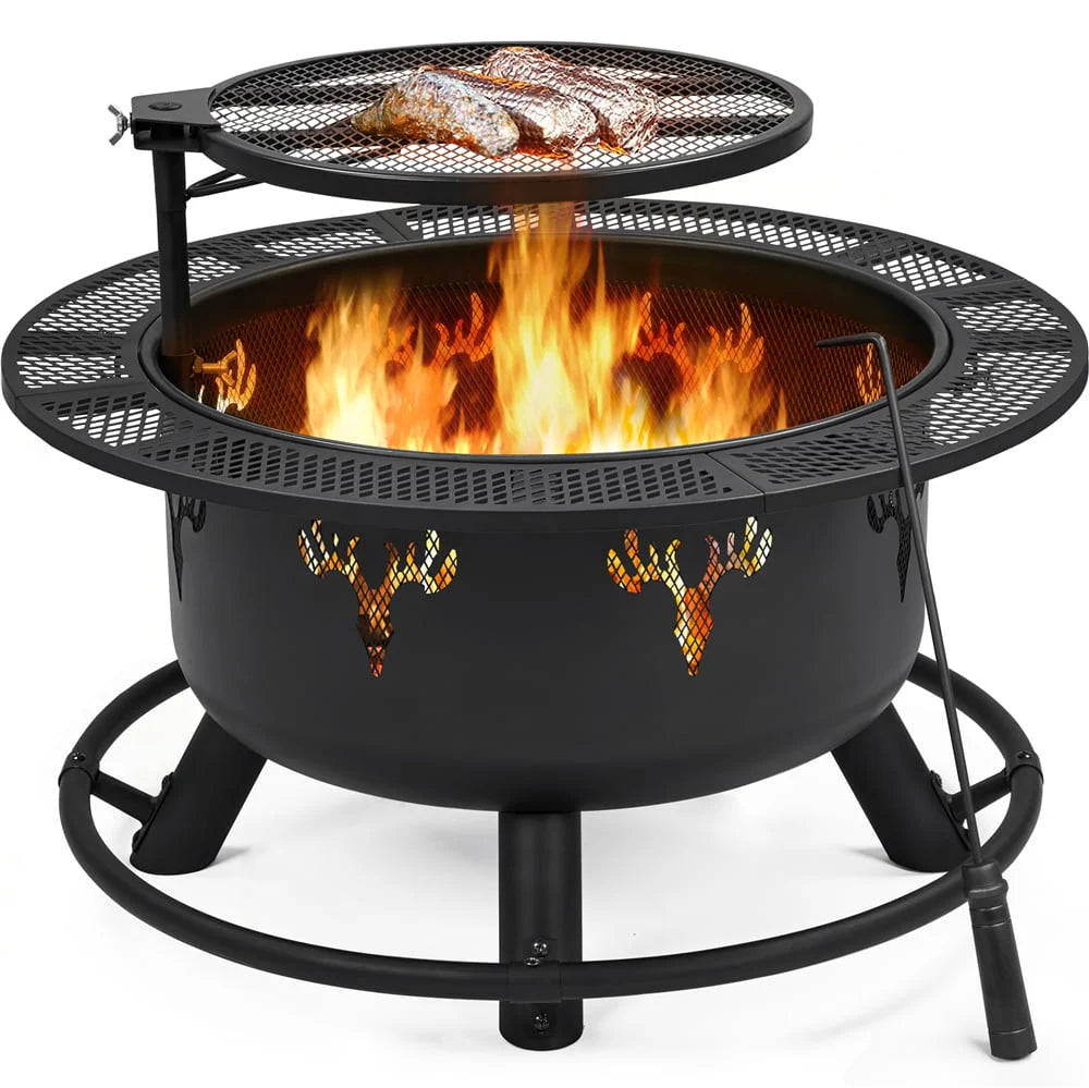 32” Round Wood Burning Fire Pit K359