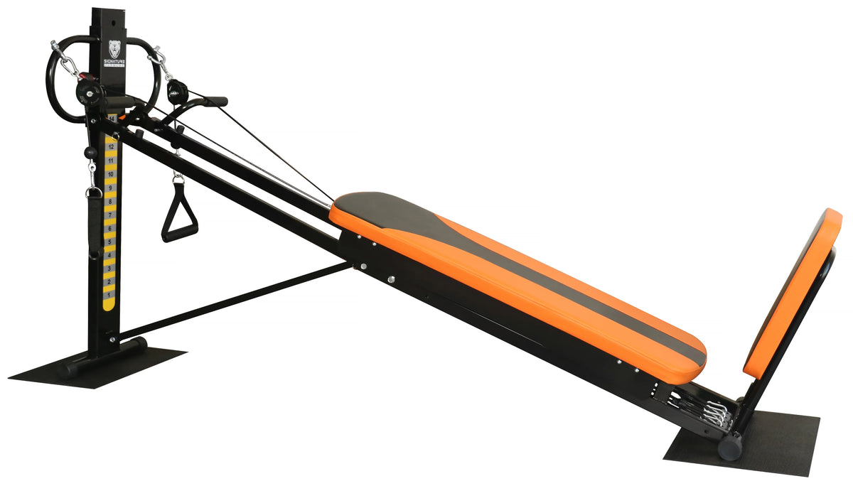 Home Gym System Workout Station with Resistance Bands and Floor Mats Y914253
