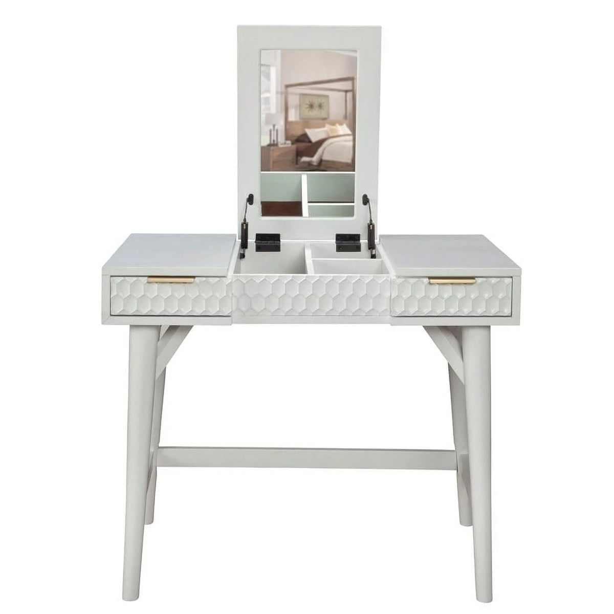 4 Piece Set with Nightstand King Headboard and Vanity B89508
