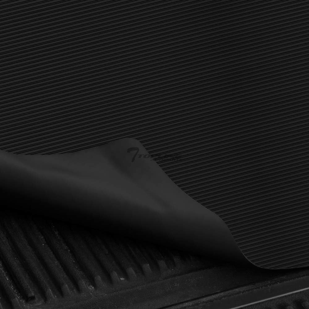 Black Rubber Horizontal Line Truck Bed Mat D382750